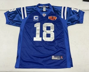 Mens Y2K On Field Reebok Peyton Manning Indianapolis Colts Super Bowl Jersey 50 - Picture 1 of 6