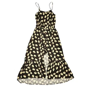 Sunflower Print Maxi Dress Floral Spaghetti Strap Ruffle Hem Sundress/Romper - Picture 1 of 13
