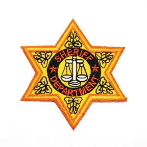 Sheriff Department Patch Cop Badge Police Elbow Emblem for DIY Iron on Clothes - Picture 1 of 10