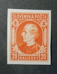 DEUTSCHLAND REICH 1939 SLOWAKEI Germany Protectorate Hlinka 20h ungezähnt postfrisch - Bild 1 von 2