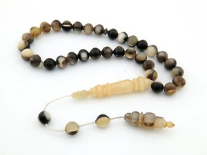 Ram horn 33 Islamic Prayer Beads Misbaha Tesbih Kombolo from Turkey 303011 - Picture 1 of 9