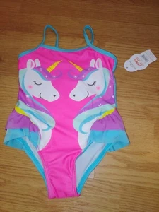Toddler Girl's Swimsuit - Size 2T - NWT Unicorns one piece bathing suit tutu 2T - Picture 1 of 5