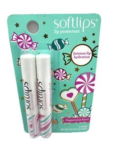 Soft Lips Intense Lip Hydration Peppermint Swirl 07 Oz/ea Sticks Package Of 2 - Picture 1 of 3