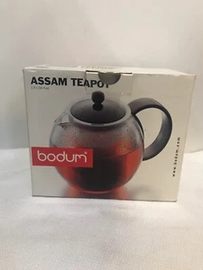 Bodum Assam Teapot # 1844 with Plastic Filter 34 oz Black plastic Lid & Handle - Picture 1 of 7