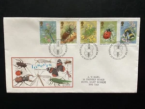 GB 1985 Insectos FDC, marca Philart, Londres SW especial FDI pmk (GB2217) - Imagen 1 de 2