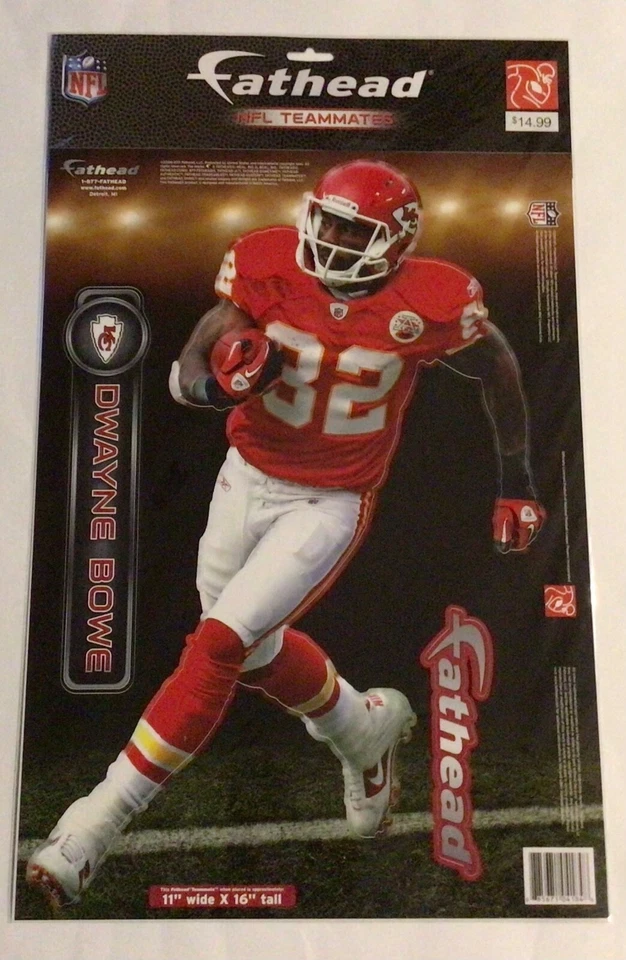 Dwayne Bowe Kansas CityChiefs 11”x16” + 1 calcomanía NFL Teammate Fathead pared nueva Foto 1 de 1