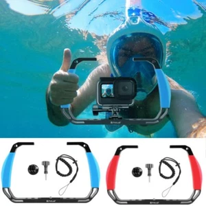 Dual Silicone Handles Underwater Diving Rig Handheld Stabilizer for GoPro Camera - Picture 1 of 24