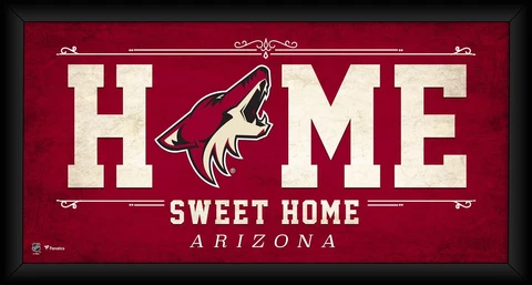 Arizona Coyotes Framed 10" x 20" Home Sweet Home Collage Cover