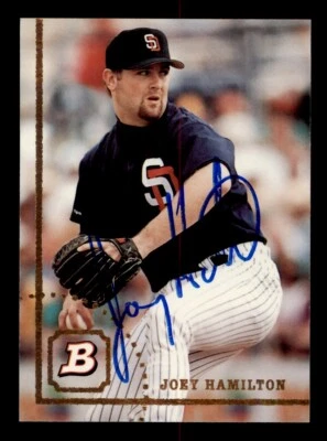 SIGNED 1994 BOWMAN #525 JOEY HAMILTON AUTOGRAPH SAN DIEGO PADRES - Image 1 of 2