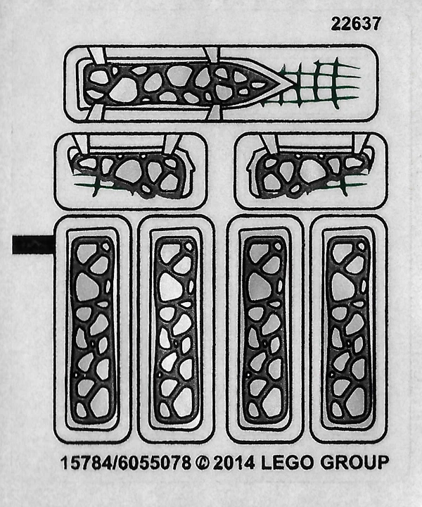 LEGO STICKER SHEET ONLY CROCODILE LEGEND BEAST 70126 New & Genuine to set - Image 1 of 1