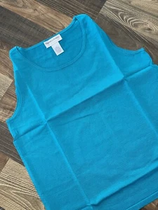 DRAPER'S & DAMON'S Women's Petite size PS Tank Top In Dusty Teal - Imagen 1 de 9