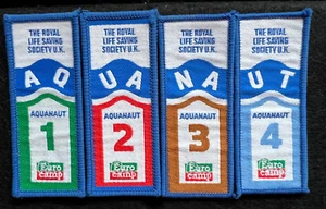 ROYAL LIFE SAVING SOCIETY AQUANAUT EURO CAMP 1-4 TUCH PATCH ABZEICHEN SCHWIMMEN - Bild 1 von 7