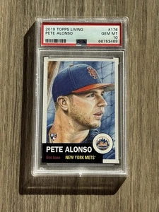 2019 Topps Living Set Pete Alonso Rookie Chicago Cubs PSA 10 - Picture 1 of 2