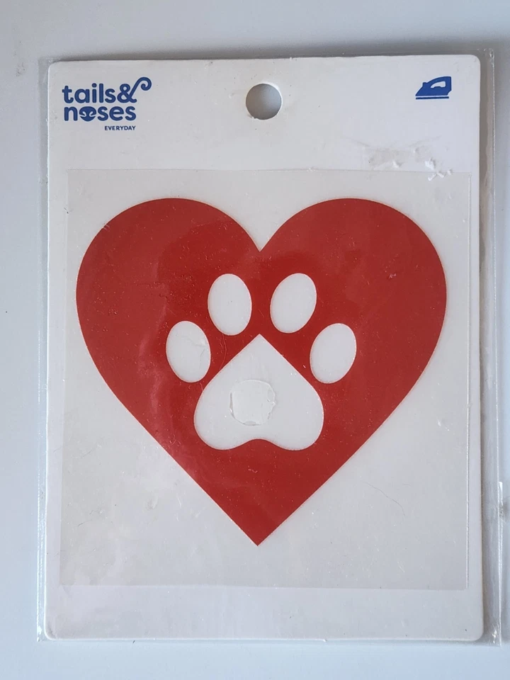 Tails & Noses Paw Heart Iron On Patch - Image 1 of 1