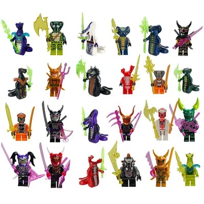 24pc Minifigure Ninjago Serpentine Chal Snake Fangpyre Warrior Building Block  - Image 1 of 4