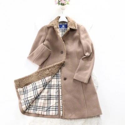 Hermoso Abrigo de Lana BURBERRY Etiqueta Azul Cuadros Nova Para Mujer Talla 38/US:S Auténtico Foto 1 de 4