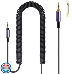 FAAEAL ATH-M50xBT Coiled Audio Cable Compatible with Audio Technica SR50BT AN - Picture 1 of 5