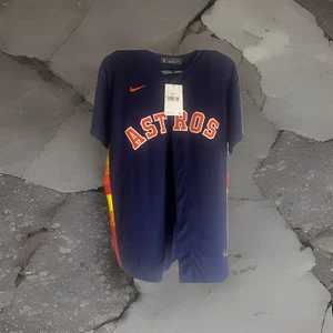Nike MLB Official Houston Astros Blue Alternate 80s  Throwback Jersey XL NWT - Picture 1 of 8