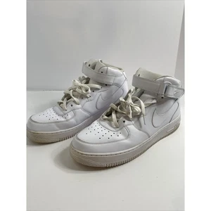 Nike Air Force 1 Mid '07 Triple White Size 13 Men's Shoes 315123-111 with strap - Picture 1 of 20