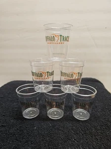 Buffalo Trace Distillery Plastic Shot Glasses Lot Of 6 Pre-owned/New (BB) - Picture 1 of 5