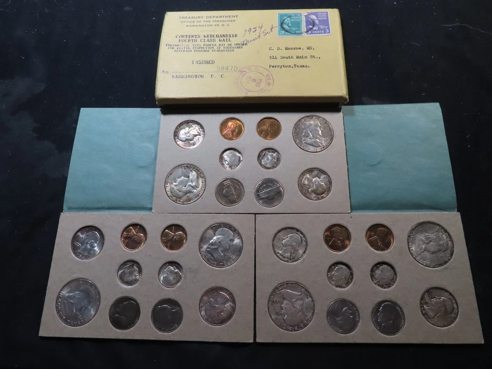 I6 EE. UU. 1954-P,D,S Juego Completo Doble Como Nuevo con Orig. Sobre 3 DÍAS LISTADO Foto 1 de 1