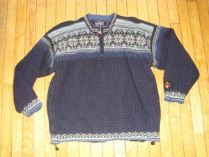 SKJAEVELAND MEN'S WOOL HALF ZIP PULLOVER SWEATER SIZE LARGE MADE IN NORWAY GREAT - Picture 1 of 11