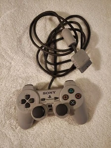 Controlador de doble choque gris Sony PlayStation PS1 PS2 SCPH-1200 OEM - Imagen 1 de 8