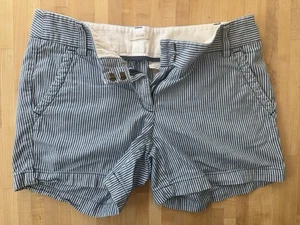 Women’s Pinstripe J Crew Shorts Size 4 Euc - Picture 1 of 7