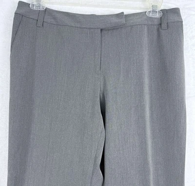 Liz Claiborne Sloane Pants 12 Petite Womens 12P Gray Straight Leg Stretch - Image 1 of 4