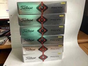 Six Dozen Brand New Titileist Pro V1x Yellow Golf Balls - Prior Gen low #s - Picture 1 of 4