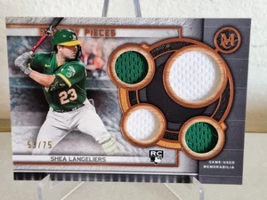 2023 Topps Museum Shea Langeliers Rookie Primary Pieces Quad Relics Copper 53/75 - Bild 1 von 2