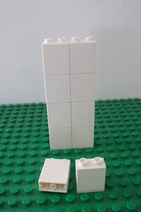 Duplo Posten 10 Ziegel Teil 2x1X2 2 x 1 x 2 WEISS mit Unterrohr 4066 - Bild 1 von 1