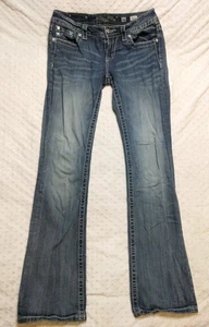 Miss Me Low Rise Relaxed Boot Jeans Damen 28 Blau Dark Wash Denim Bootcut 28x32 - Bild 1 von 11