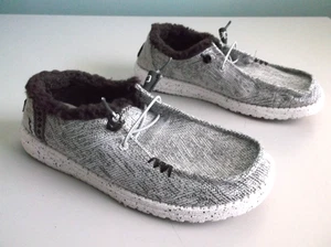 Hey Dude Wendy Sherpa Forrado Mujer 8 Sal y Pimienta Mujer Talla 8 - Imagen 1 de 9