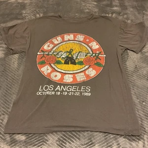 Camiseta Guns N’ Roses Los Ángeles Octubre 1989 Coliseo, Talla S/M 100% Algodón - Imagen 1 de 6