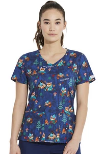 Cozy Vibes Dickies Scrubs EDS V Neck Top DK721 CZVB - Picture 1 of 5