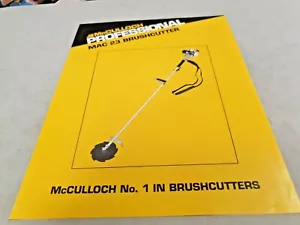1980s ? McCULLOCH MAC 23 BRUSHCUTTER Sales Leaflet - Picture 1 of 2