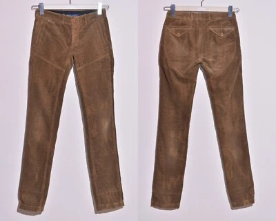 Pantalones de pana marrón Ralph Lauren para mujer tiro medio pierna recta talla 2 Foto 1 de 4