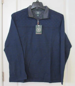 G.H. Bass & Co. Men's Quilted 1/4 Zip Fleece NIGHT SKY HEATHER Men's Sz XL NWT - Picture 1 of 3