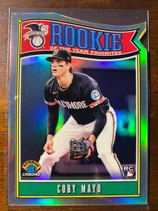 2025 Bowman Chrome Coby Mayo #ROY-2 RC Rookie of the Year Orioles preferiti - Foto 1 di 2