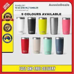 YETI Rambler 10oz Tumbler w/ Magslider Lid 9 COLOURS Limited Edition Red Black.. - Picture 1 of 27