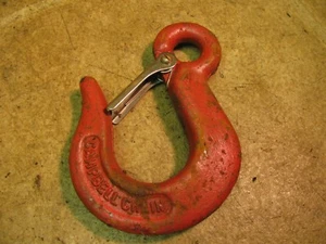 Campbell Chain Eye Sling Safety Hook w/ Latch 3/8" 10mm Hoist Crane - Picture 1 of 3