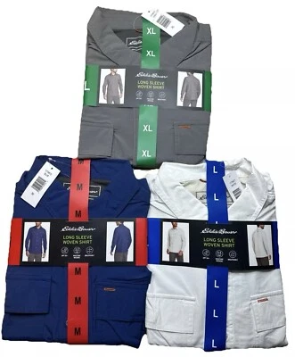 Camisa técnica tejida Eddie Bauer para hombre pesca variedad tallas y colores Foto 1 de 4