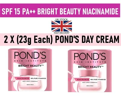 POND'S 2 x 23G Ponds Bright Beauty Day Face cream SPF15 Vitamin B3 Lighten Dark Spots