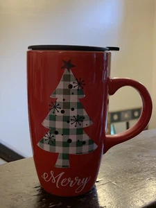 Tazza da caffè in ceramica con albero confezionato regalo Buon Natale - Foto 1 di 8