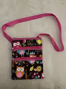 Bolso Bandolera Flores Búhos Cartera Correa Ajustable Resistente al Agua 3 Compartimentos con Cremallera - Imagen 1 de 3