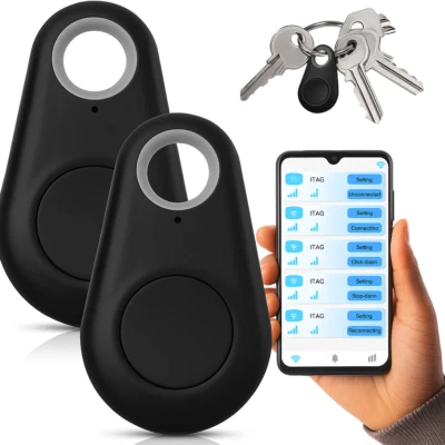 2-Pack Bluetooth GPS Tracker Wireless Key Finder & Valuables Anti-Lost Alarm Tag - Image 1 of 4
