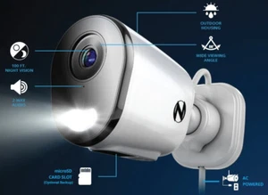 Night Owl In/Outdoor Plug-In Wi-Fi 4K Security Camera WCM-FWIP4L-BS-v2  w/ Power - Picture 1 of 14