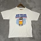 T-shirt vintage New England Patriots bière homme taille XL nounours bruschi parodie