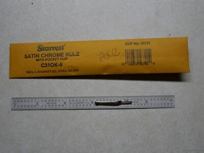 Starrett C310K-6 Steel Rule with pocket clip - Image 1 of 2